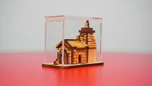 Kedarnath Dham Glass Model for Car Dashboard and Home